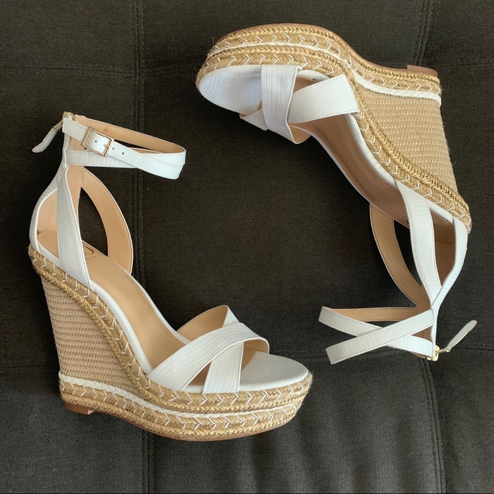 Jlo Jennifer Lopez Ondina Wedge Sandal White 11
